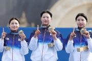 -韩国射箭选手稳定发挥夺得团体金牌